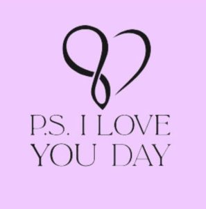 P.S. I Love You Day Logo. 
P.S. means postscript, it is written at the end of a letter if the writer forgets to add something in the note, or wants to add a little reminder. In this case P.S. I Love You is a little reminder to others that they are loved.