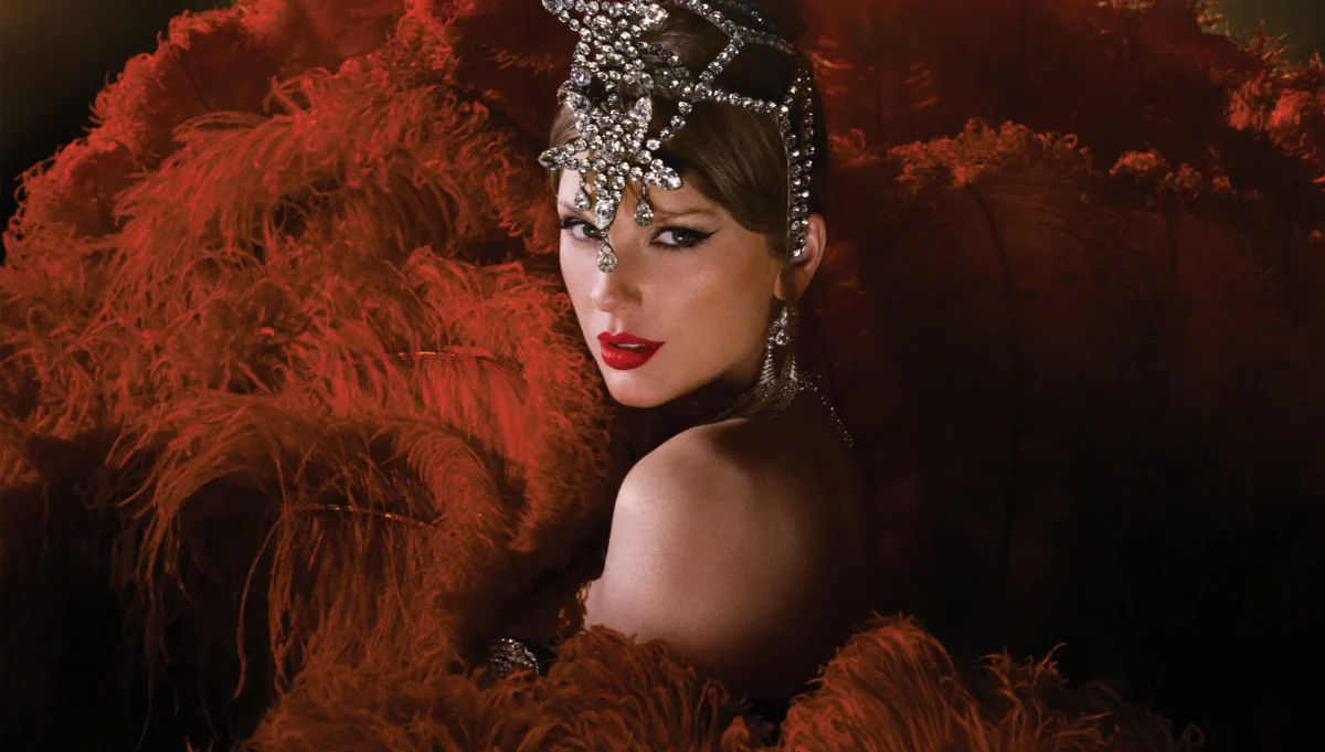 Photo from The Life of a Showgirl's vinyl edition "Tiny Bubbles in Champagne." Photo: USA Today