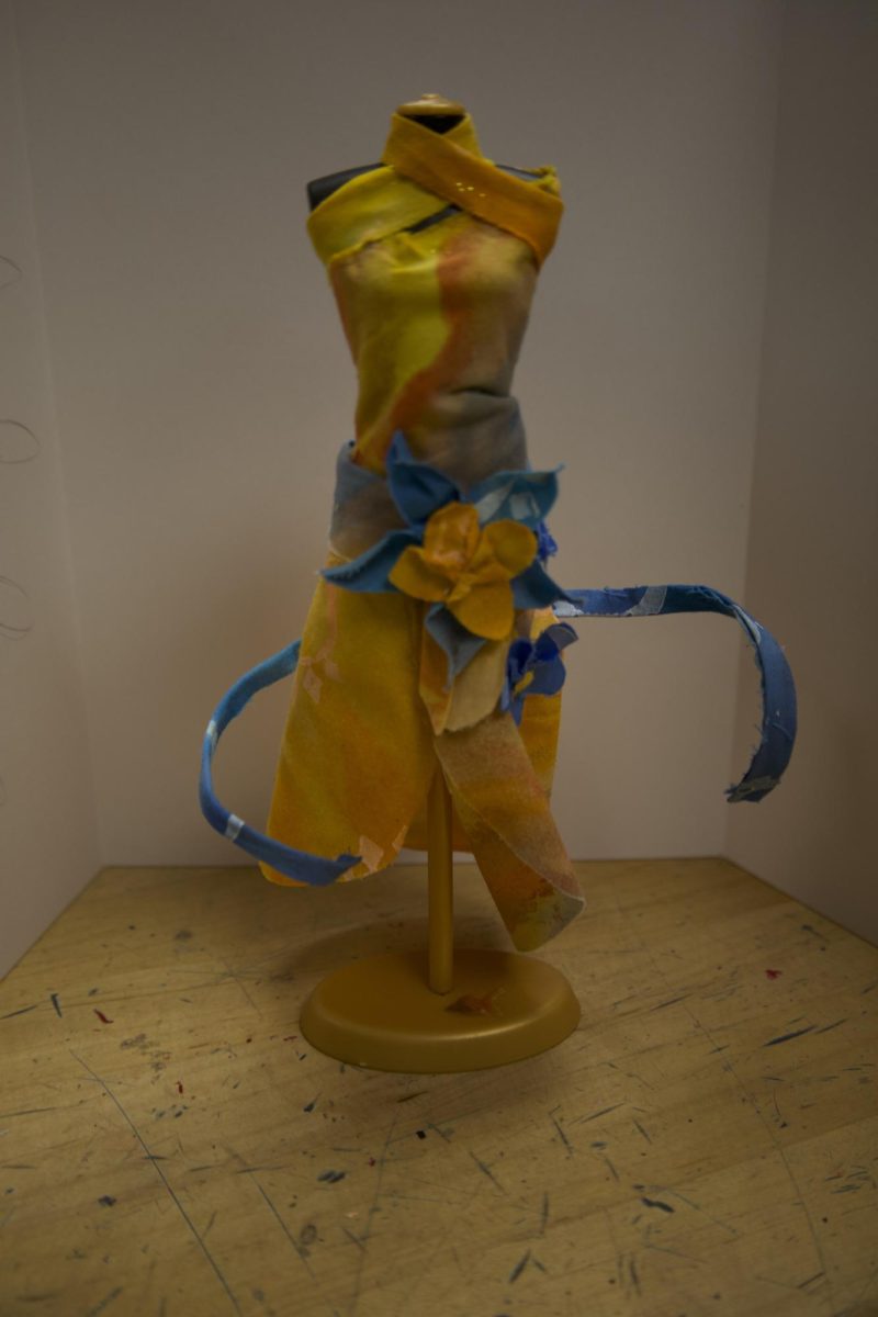 My mini-dress on a mannequin.